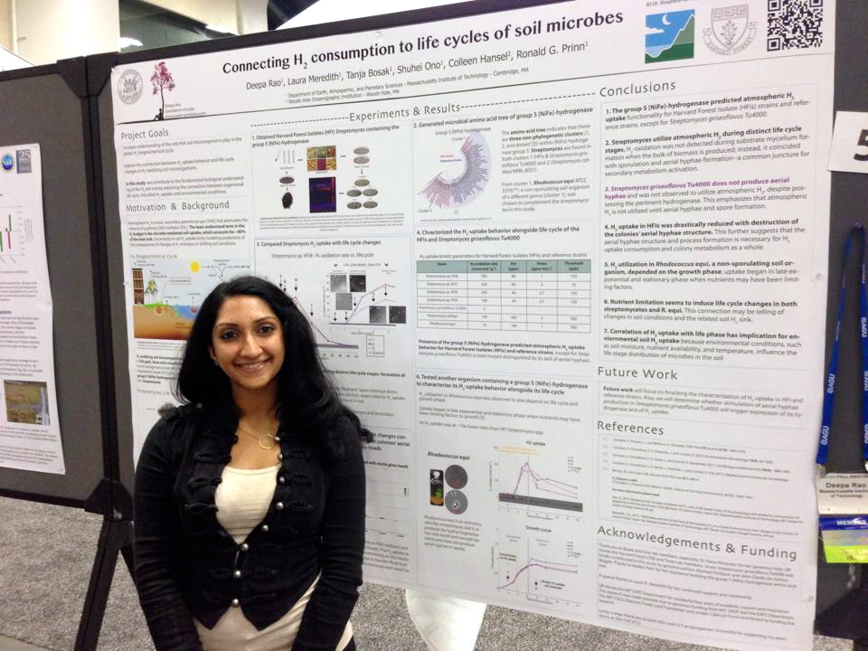 "I put my artistic energy into teaching myself Adobe Illustrator to design my poster. I got a lot of great feedback from Laura and Professors Prinn and Bosak to improve my layout and content." Photo courtesy: D. Rao.